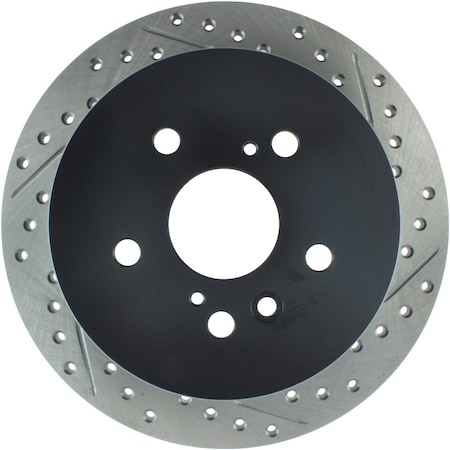 Sport Drilled/Slotted Brake Rotor,127.44132L